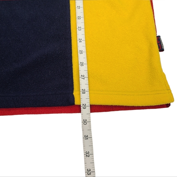 VTG 90s Christopher Rand Performance Colorblock Fleece Shirt Colorful Mens Small - Picture 10 of 10